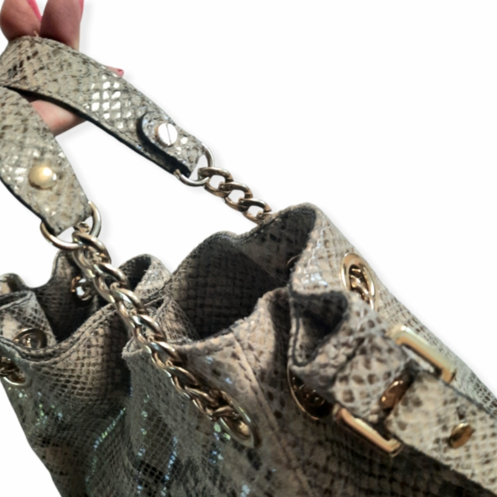 MICHAEL KORS Purse snakeskin print shoulder Bag - Picture 10 of 15